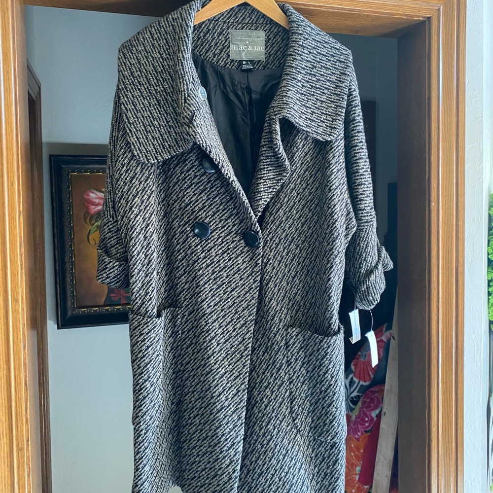 Mac & Jac Black and Gray Tweed Jacket